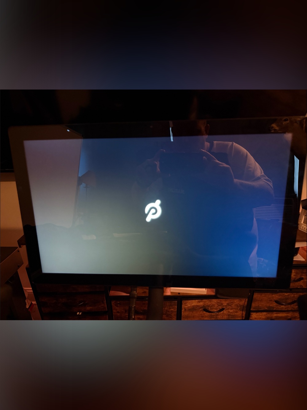 Peloton touch screen bike console